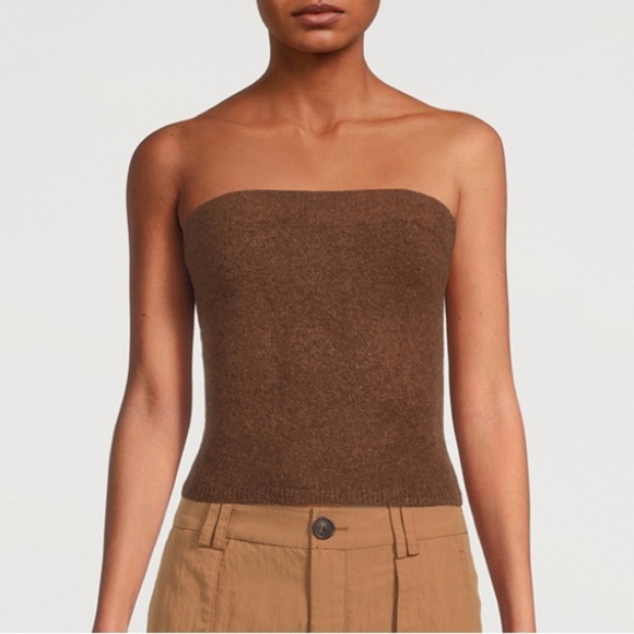 NWOT VINCE Strapless Knit  Alpaca-Blend Top SZ S - Picture 1 of 9